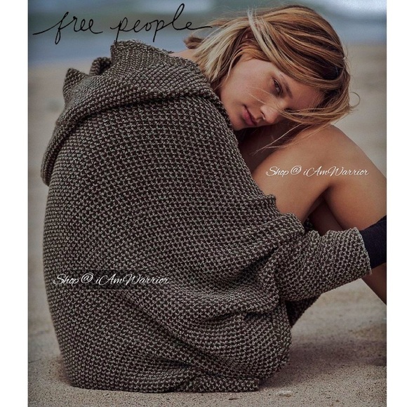 Free People Sweaters - Free People textured hooded cocoon cardigan